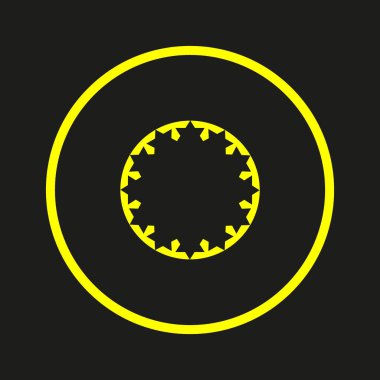 renkli daire, vektör çizim minimalist simgesi