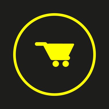 alışveriş sepeti, vektör çizim minimalist simgesi