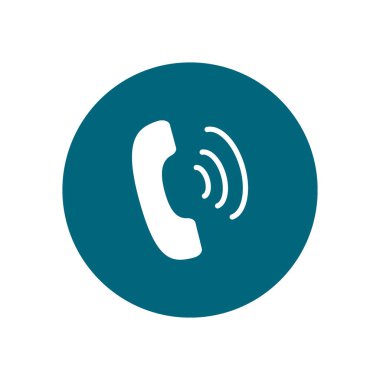 eski telefon düz simgesi, vektör, illüstrasyon 