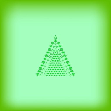 Noel ağacı, vektör çizim minimalist simgesi