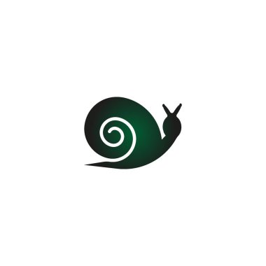 Şirin renkli salyangoz logo şablonu