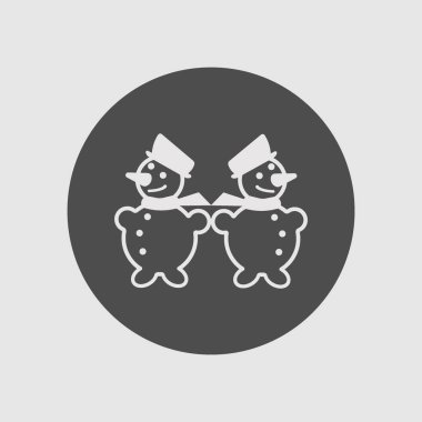 kardan adam Noel kutsal kişilerin resmi, vektör çizim 