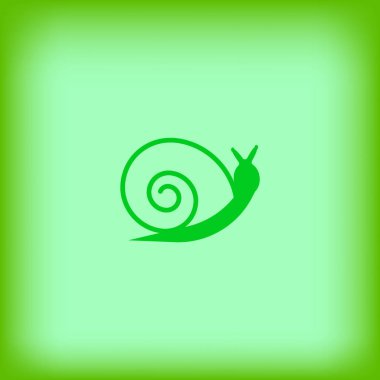 Şirin renkli salyangoz logo şablonu