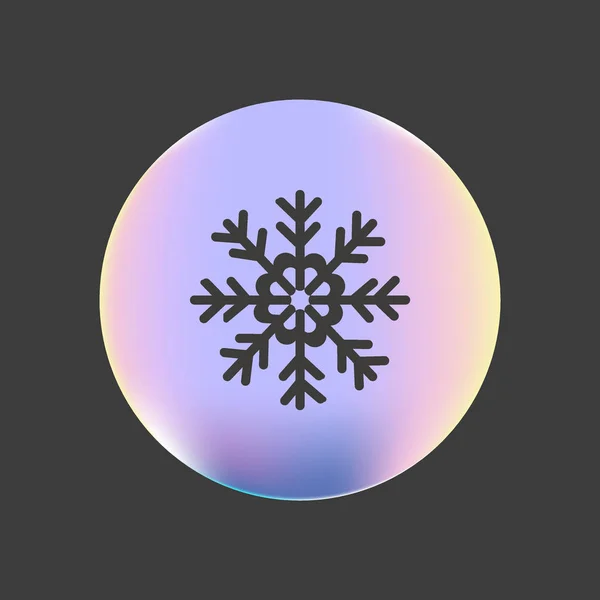 Snowflake Web Icon Vector Illustration — Stock Vector