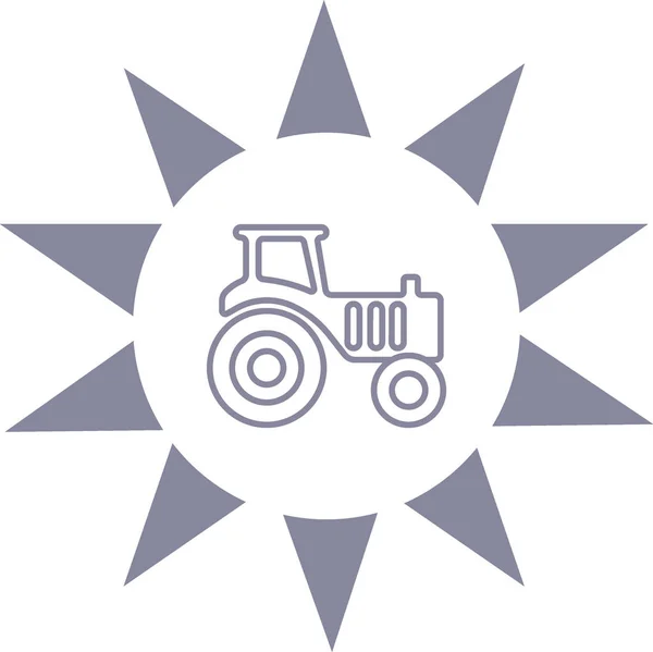 Tracteur Icône Plate Illustration Vectorielle — Image vectorielle