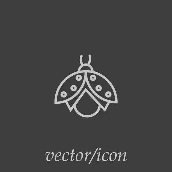 Marienkäfer Flaches Symbol Vektor Illustration — Stockvektor