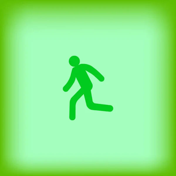 Running Man Icône Plate Illustration Vectorielle — Image vectorielle