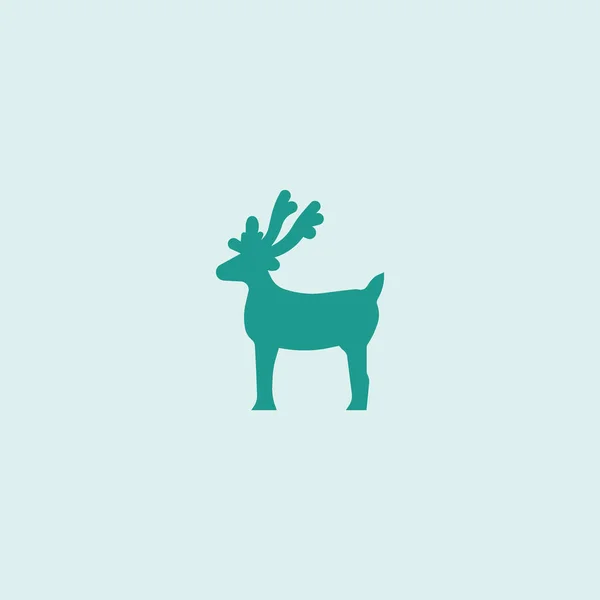 Karácsonyi Rénszarvas Logó Sablon — Stock Vector