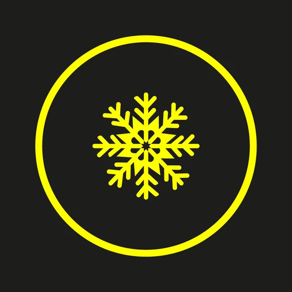 Minimalistische Illustratie Van Sneeuwvlok Vector Pictogram — Stockvector