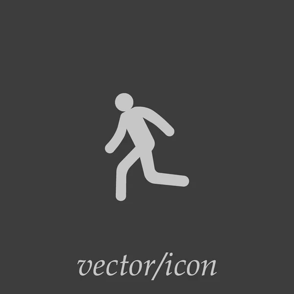 Running Man Icône Plate Illustration Vectorielle — Image vectorielle