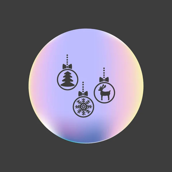 Illustration Vectorielle Boules Noël Colorées — Image vectorielle