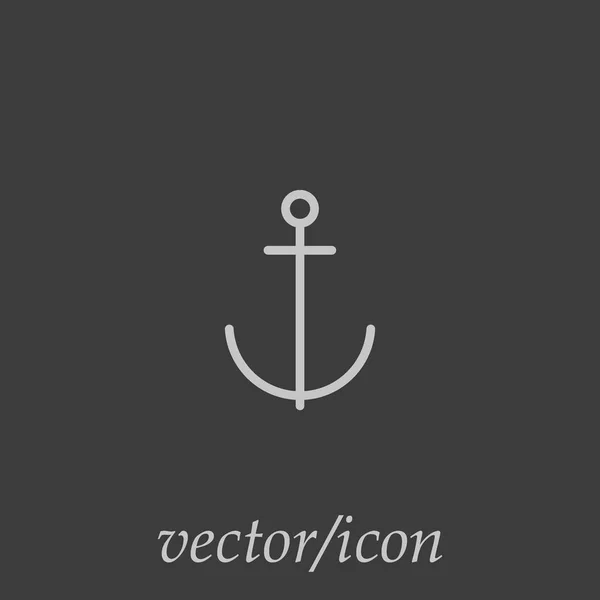 Anker Flaches Symbol Vektorillustration — Stockvektor