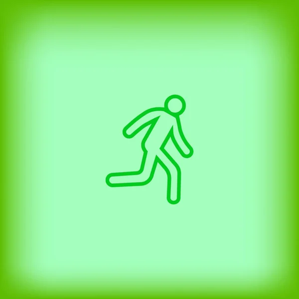 Silhouette Running Man Icône Simple — Image vectorielle