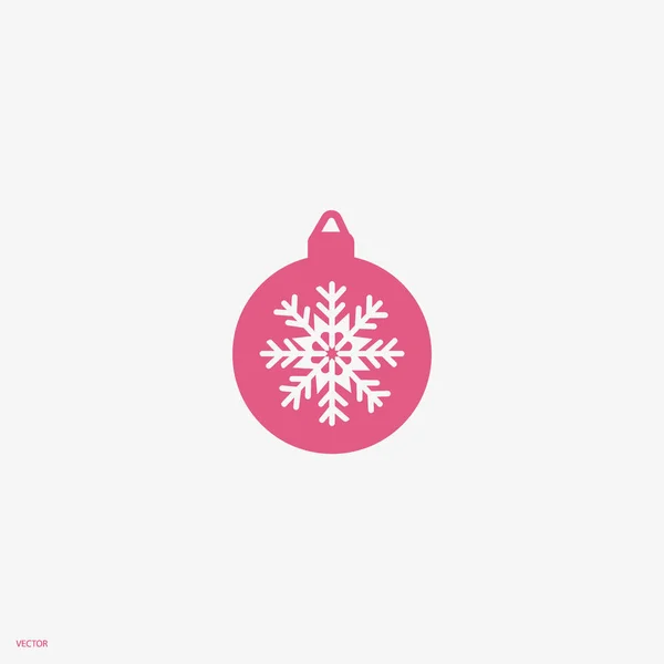 Christmas Ball Flat Icon Vector Illustration — 스톡 벡터