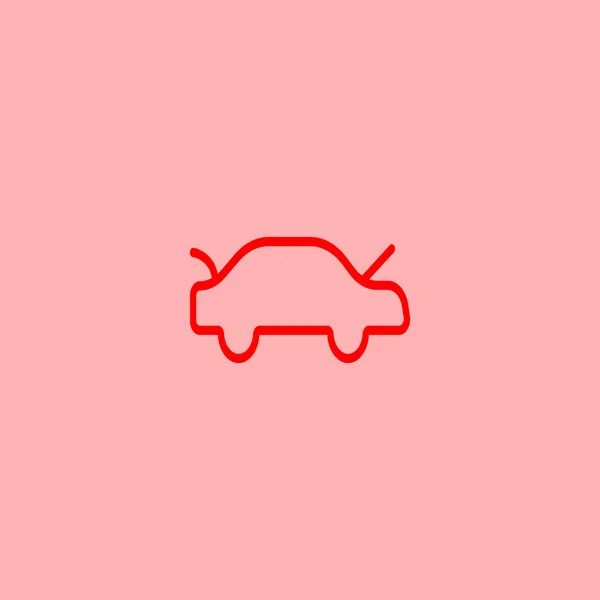Minimalistische Vektor Ikone Des Personenwagens — Stockvektor