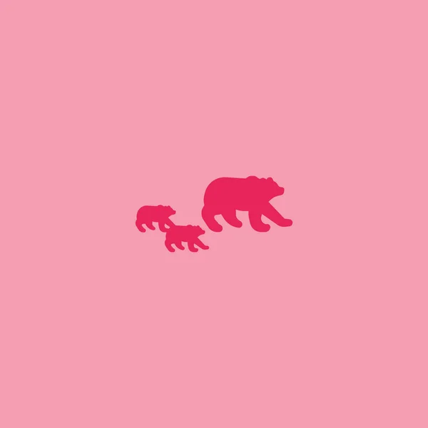 Ilustração Vetor Família Urso Bonito — Vetor de Stock