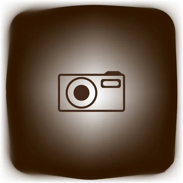Minimalistisk Vektor Ikon För Fotokamera — Stock vektor