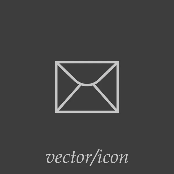 Ícone Vetor Minimalista Envelope Carta —  Vetores de Stock