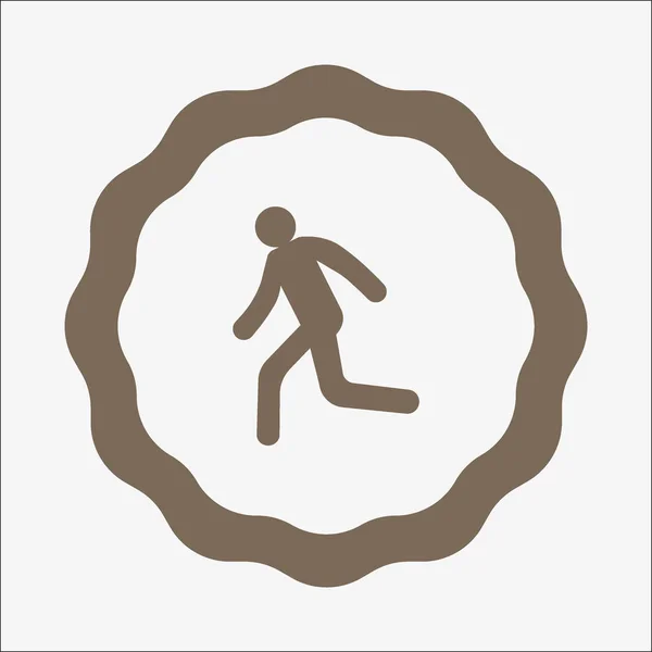 Running Man Flat Icon Vector Illustration — Διανυσματικό Αρχείο