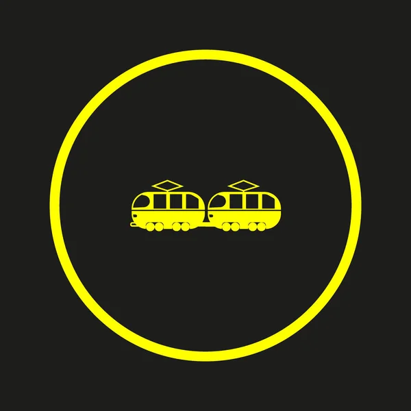 Icône Classique Minimaliste Vecteur Tram — Image vectorielle