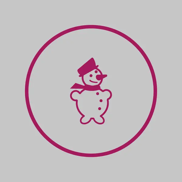 Snowman Web Icon Vector Illustration — Stock Vector
