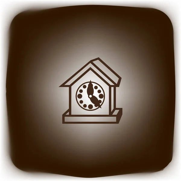 Vector Reloj Icono Web Minimalista — Archivo Imágenes Vectoriales