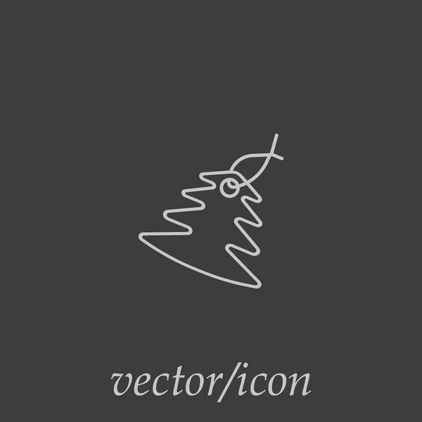 Icône Plate Sapin Illustration Vectorielle — Image vectorielle