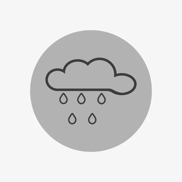 Regenwolke Flaches Symbol Vektor Illustration — Stockvektor