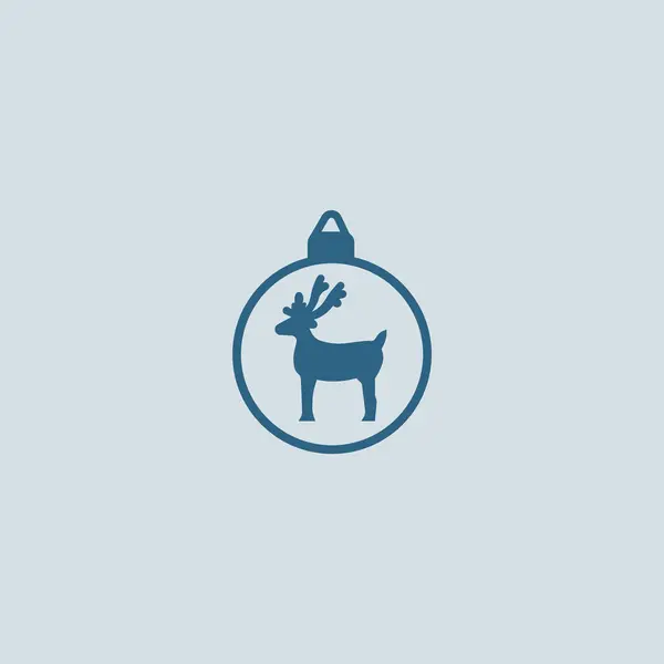 Simbol Bola Natal Datar Ilustrasi Vektor - Stok Vektor