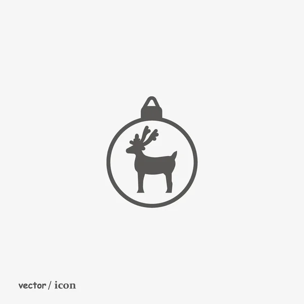 Navidad Bauble Icono Plano Vector Ilustración — Vector de stock