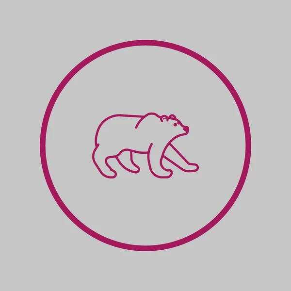 Bear Flat Icon Vector Illustration — Stock Vector