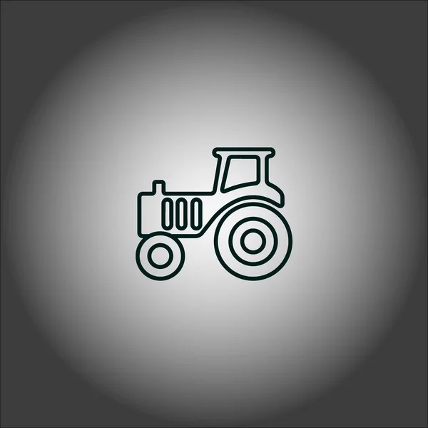 Traktor Platt Ikon Vektor Illustration — Stock vektor