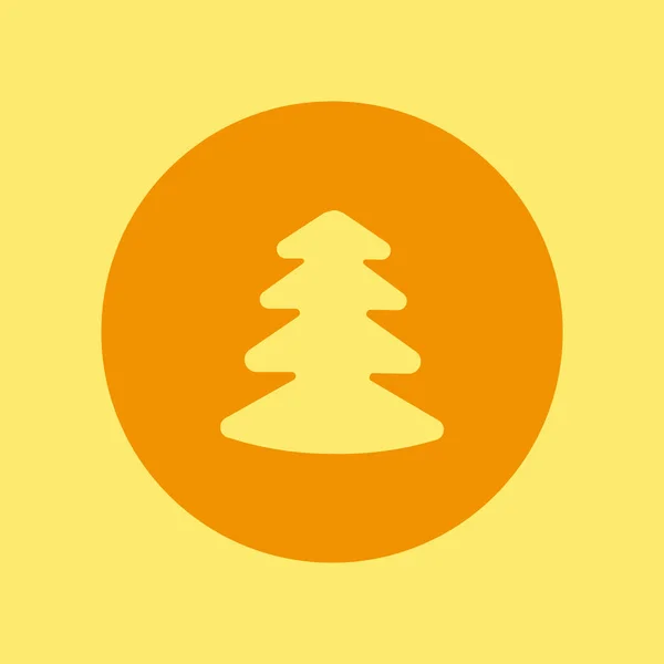 Tannenbaum Flaches Symbol Vektor Illustration — Stockvektor