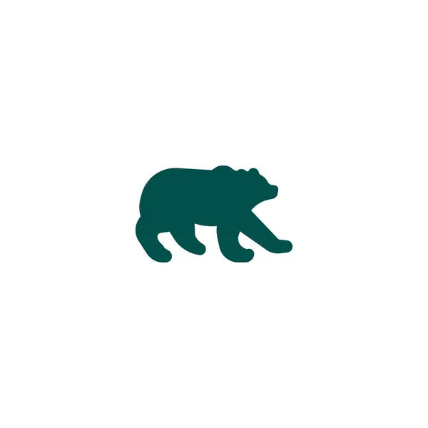 Medve Lapos Ikon Vektor Illusztráció — Stock Vector