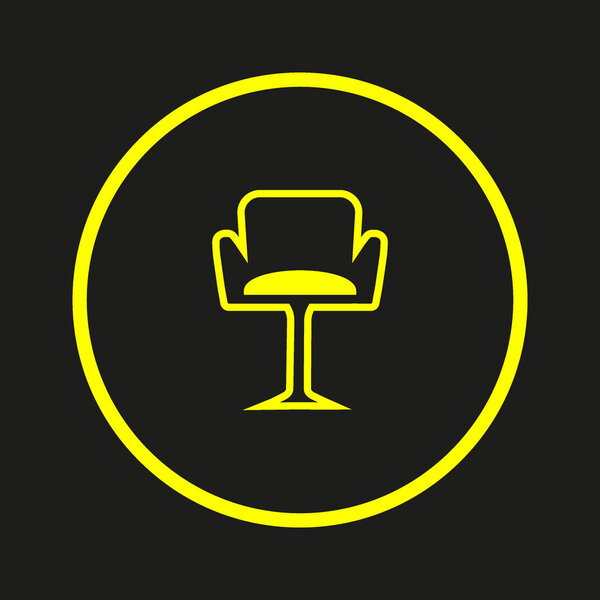 bar stool flat style icon, vector illustration  