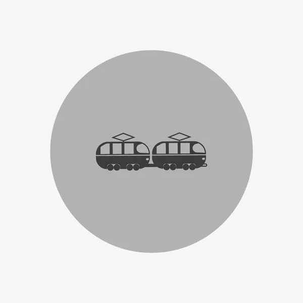 Minimalistic Classic Tram Carriage Vector Icon — Stock Vector