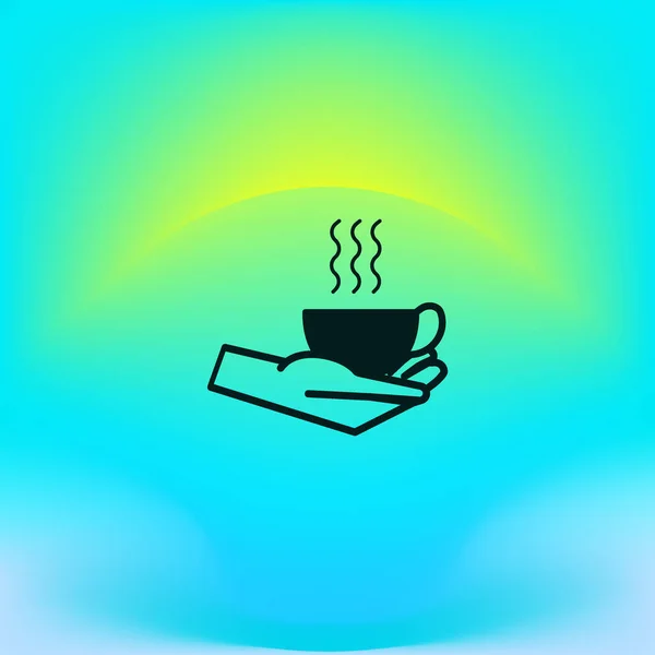 Delicious Hot Cup Coffee Tea Vector Illustration — Stock Vector