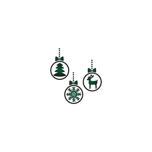 Illustration Vectorielle Boules Noël Colorées — Image vectorielle