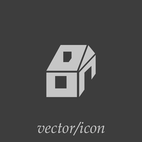 Haus Flache Ikone Vektorillustration — Stockvektor