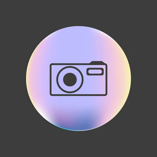 Minimalistische Vektor Ikone Der Fotokamera — Stockvektor