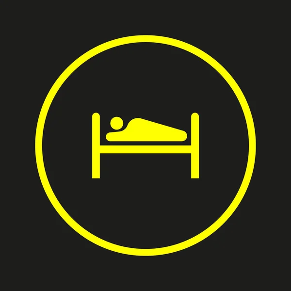 Krankenhausbett Flaches Symbol Vektor Illustration — Stockvektor