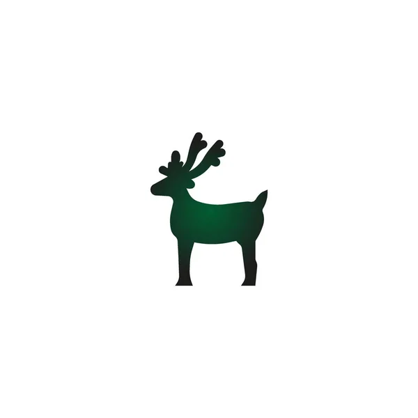 Noel Reindeer Logo Şablonu — Stok Vektör