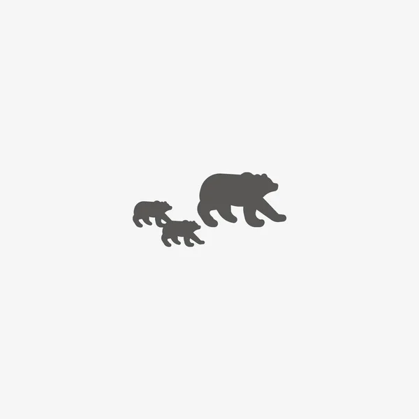 Illustration Vectorielle Famille Ours Mignon — Image vectorielle