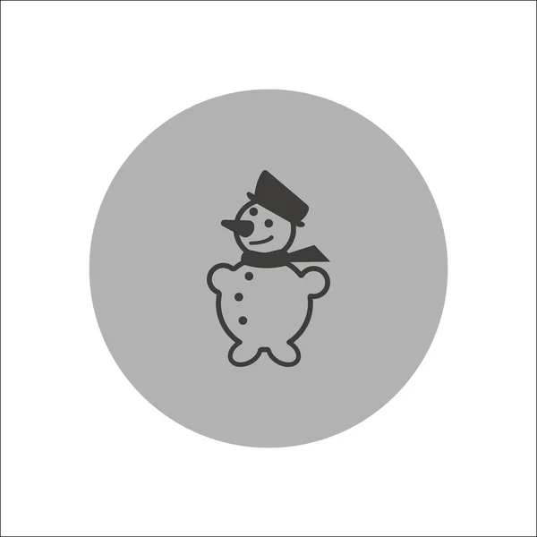 Schneemann Web Ikone Vektorillustration — Stockvektor