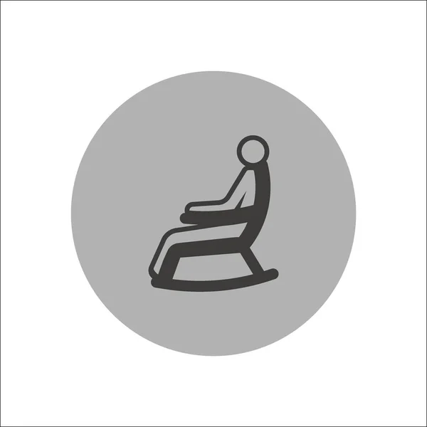 Επίπεδη Εικονίδιο Λικνίζοντας Καρέκλα Διάνυσμα Εικονογράφηση — Διανυσματικό Αρχείο