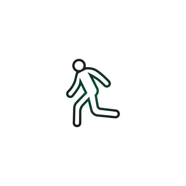 Running Man Flache Ikone Vektorillustration — Stockvektor