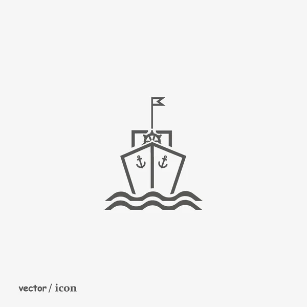 Boot Flaches Symbol Vektor Illustration — Stockvektor