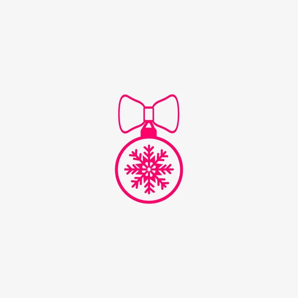 Christmas Ball Flat Icon Vector Illustration — 스톡 벡터