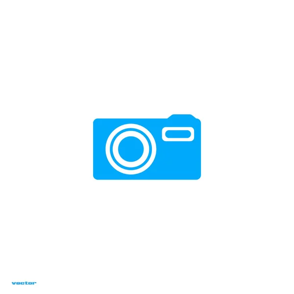 Icono Vectorial Minimalista Cámara Fotográfica — Archivo Imágenes Vectoriales