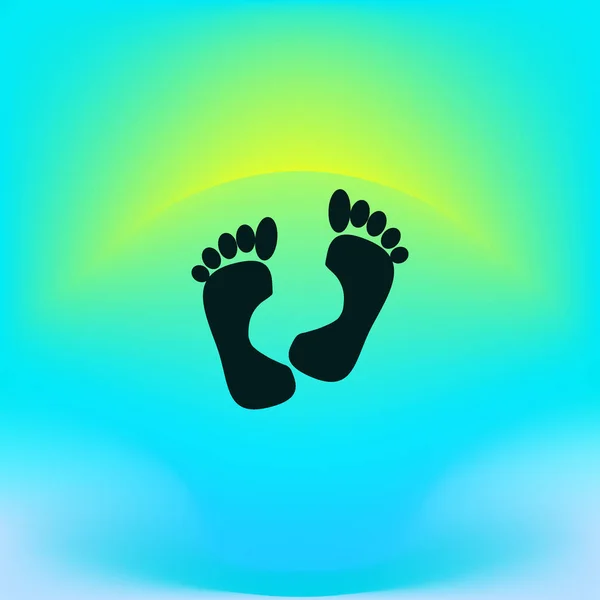 Human Footprints Vector Illustration — Stock Vector